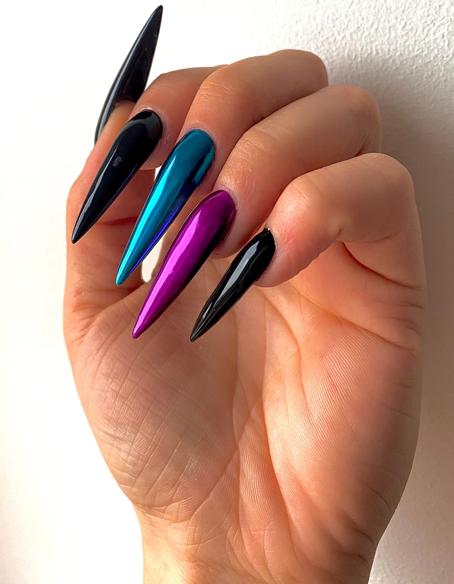 Chrome nuit — Nail Art