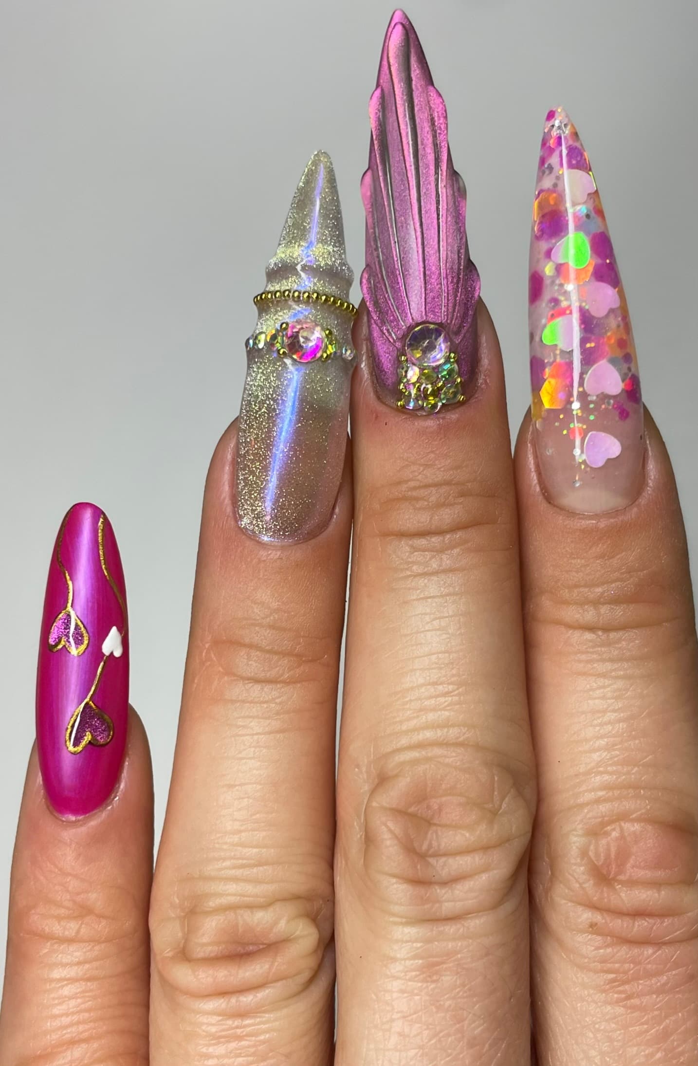 Stiletto rose — Gel