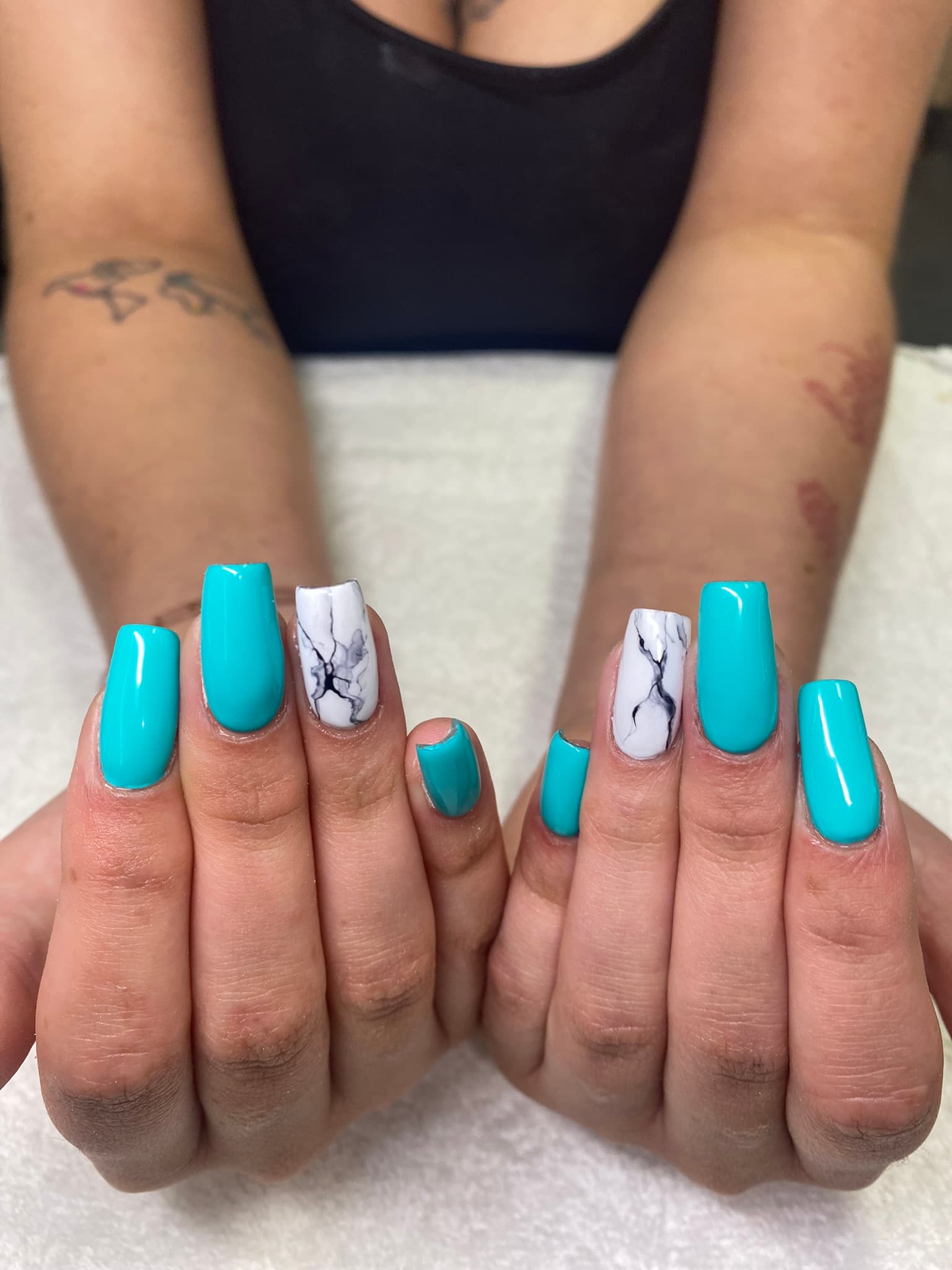 Turquoise marbré — Gel